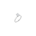 Engagement Ring - 14K White Gold Emerald Lab-Grown Diamond