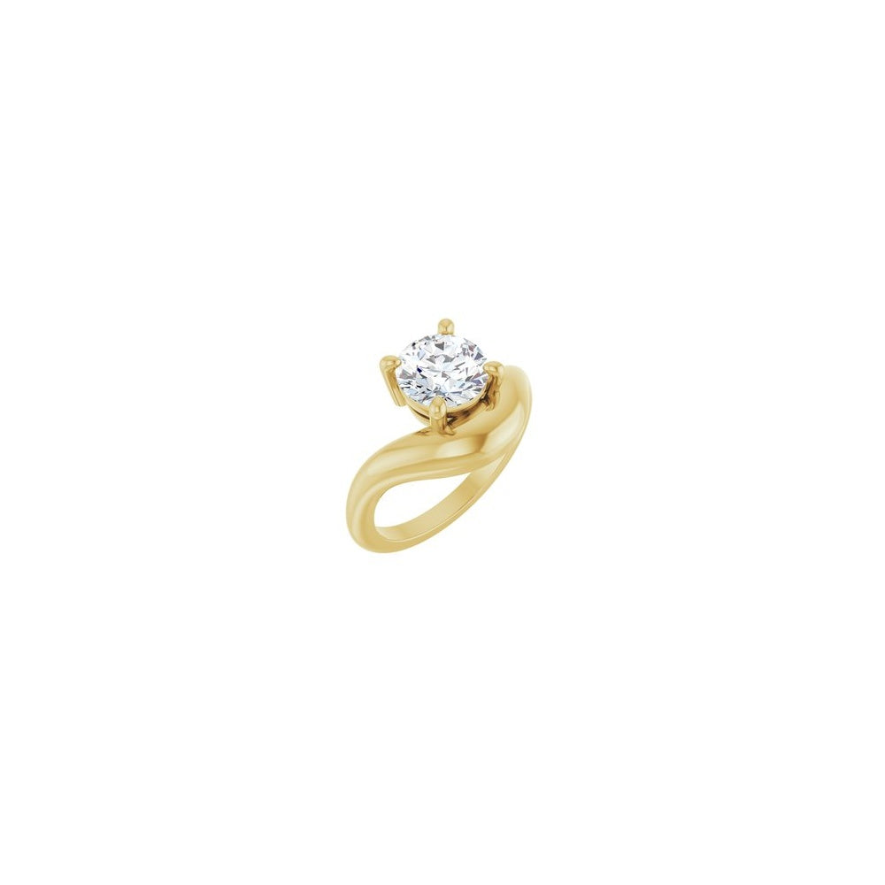Freeform Solitaire Ring