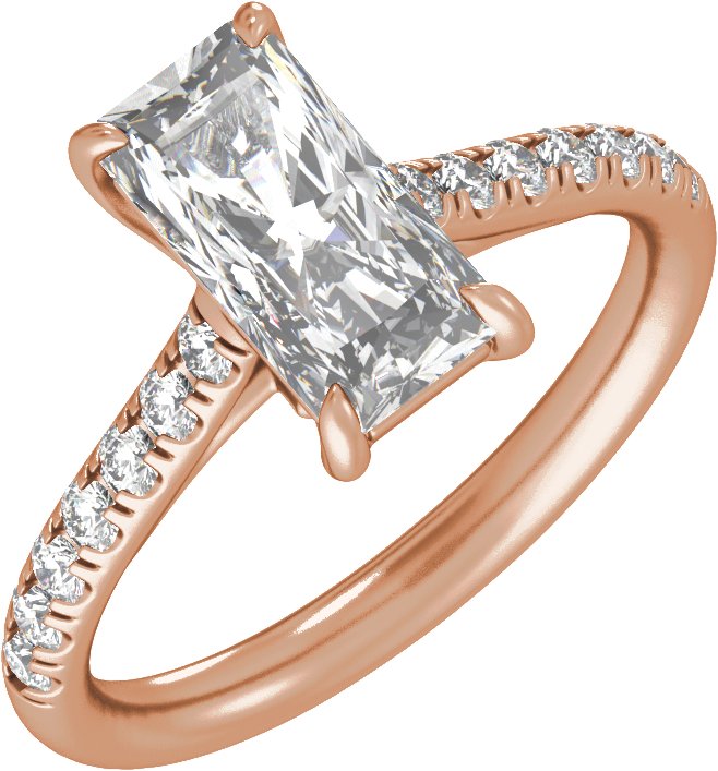 Claw-Prong Accented Engagement Ring