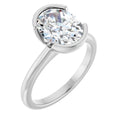 Solitaire Half-Bezel Engagement Ring