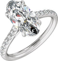 Claw-Prong Accented Engagement Ring