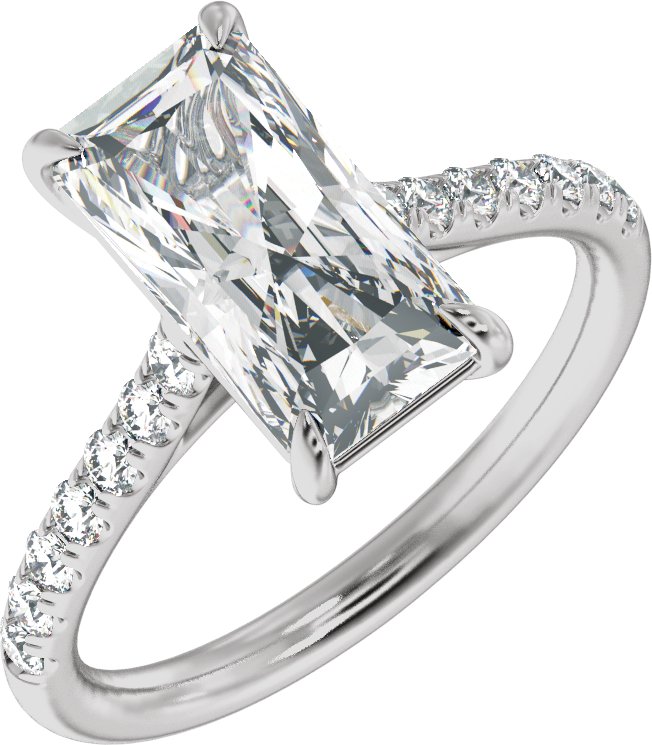 Claw-Prong Accented Engagement Ring
