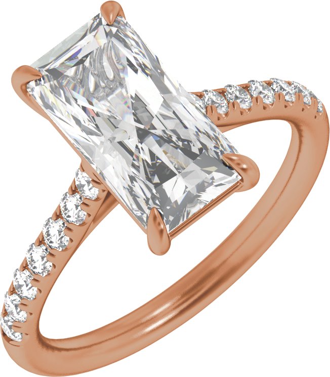 Claw-Prong Accented Engagement Ring