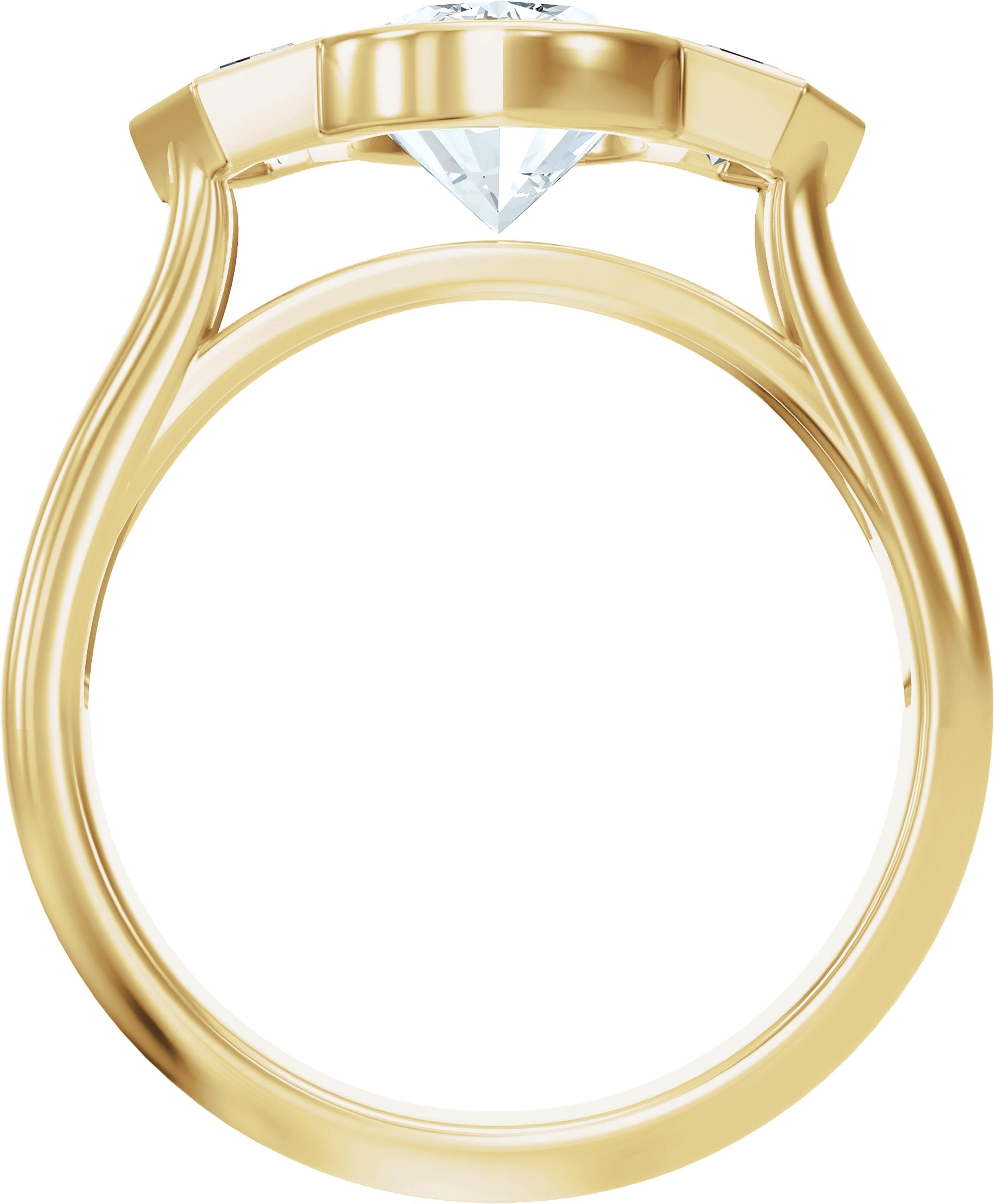 3-Stone Lab-Grown Diamond Engagement Ring
