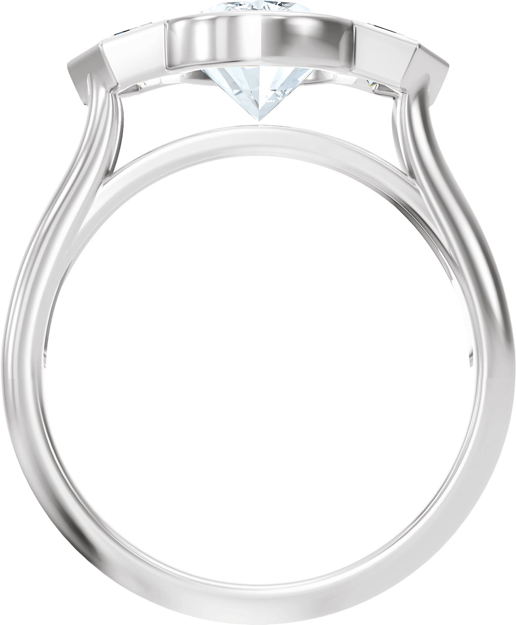 3-Stone Lab-Grown Diamond Engagement Ring