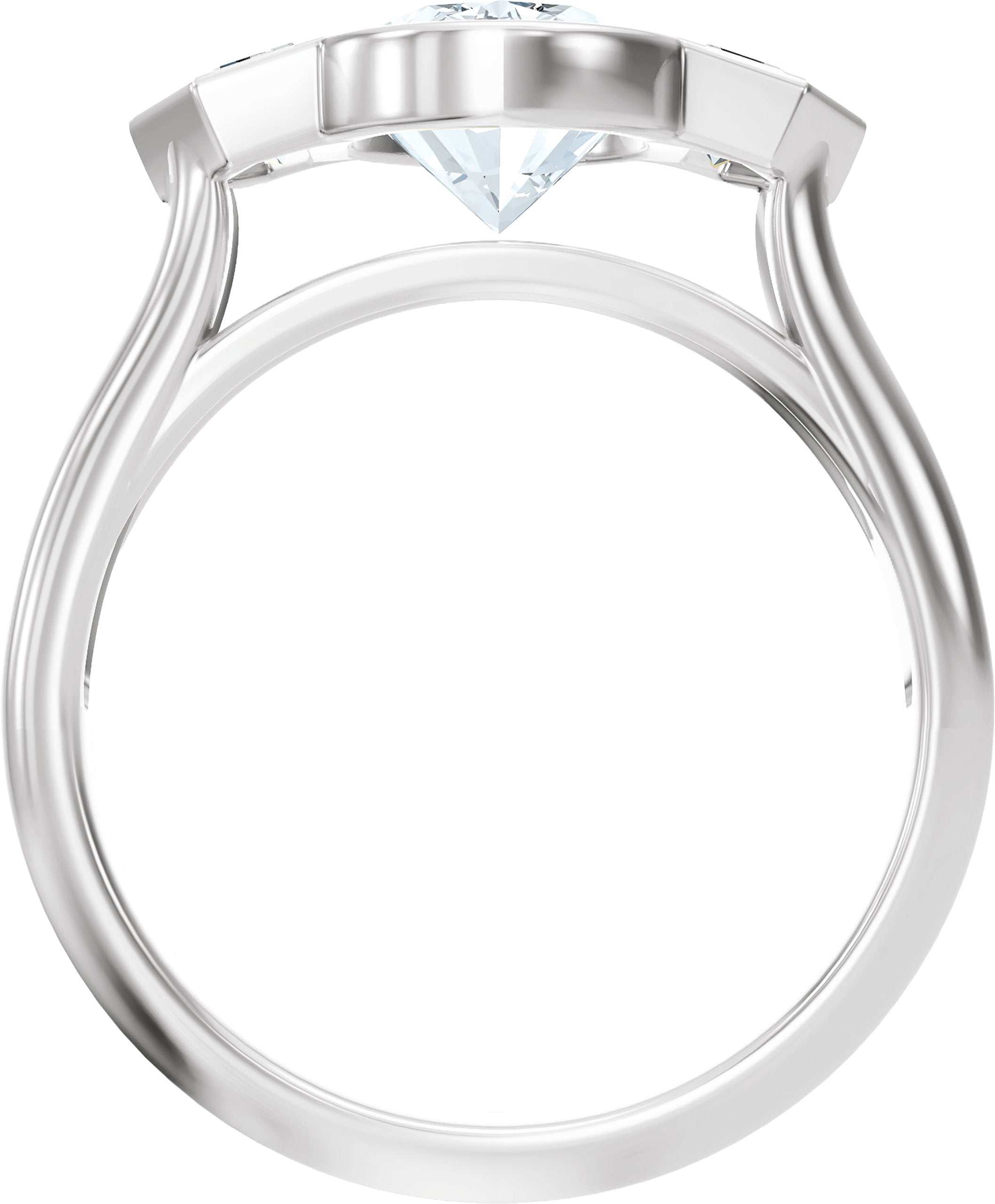 3-Stone Lab-Grown Diamond Engagement Ring