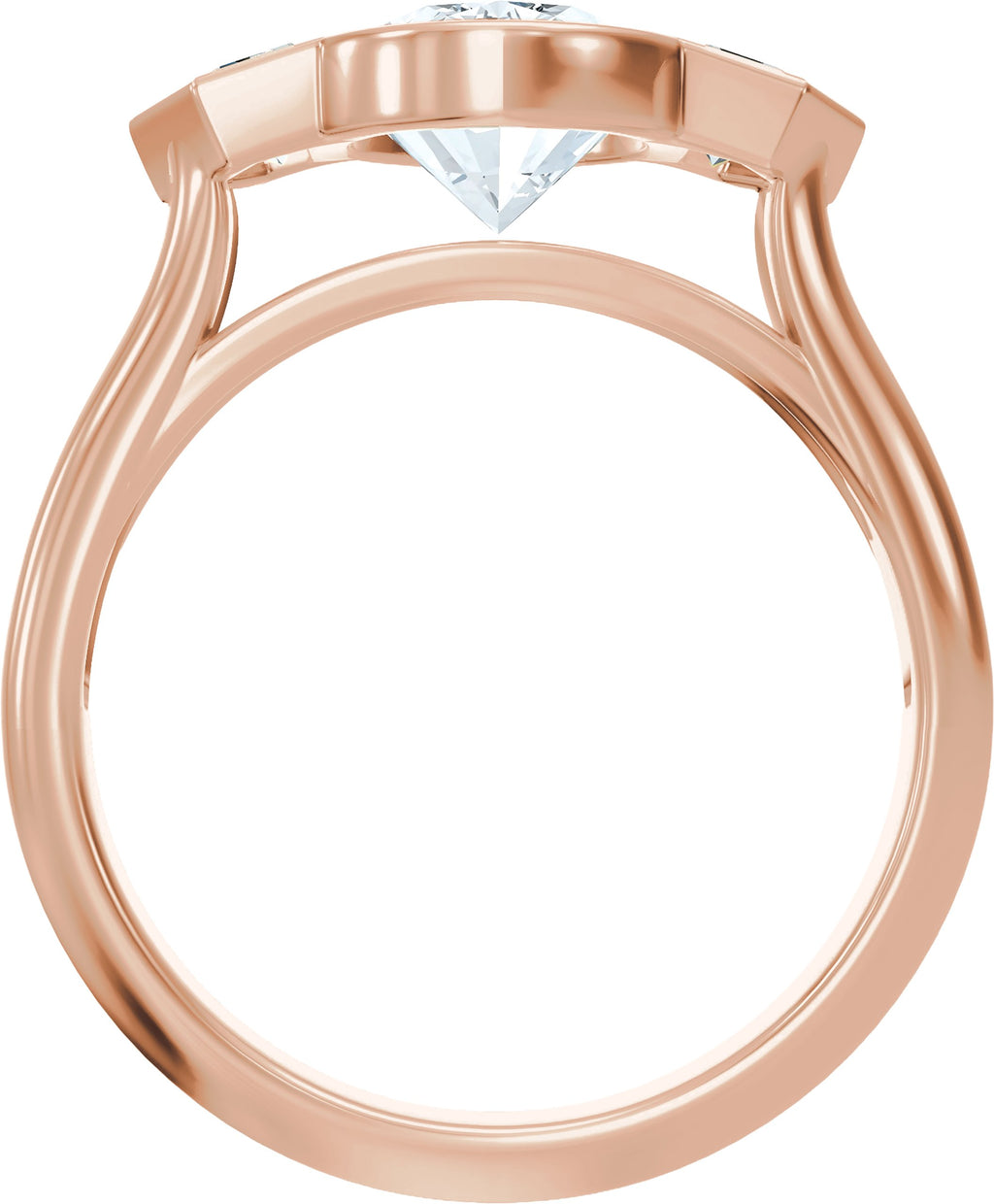 3-Stone Lab-Grown Diamond Engagement Ring
