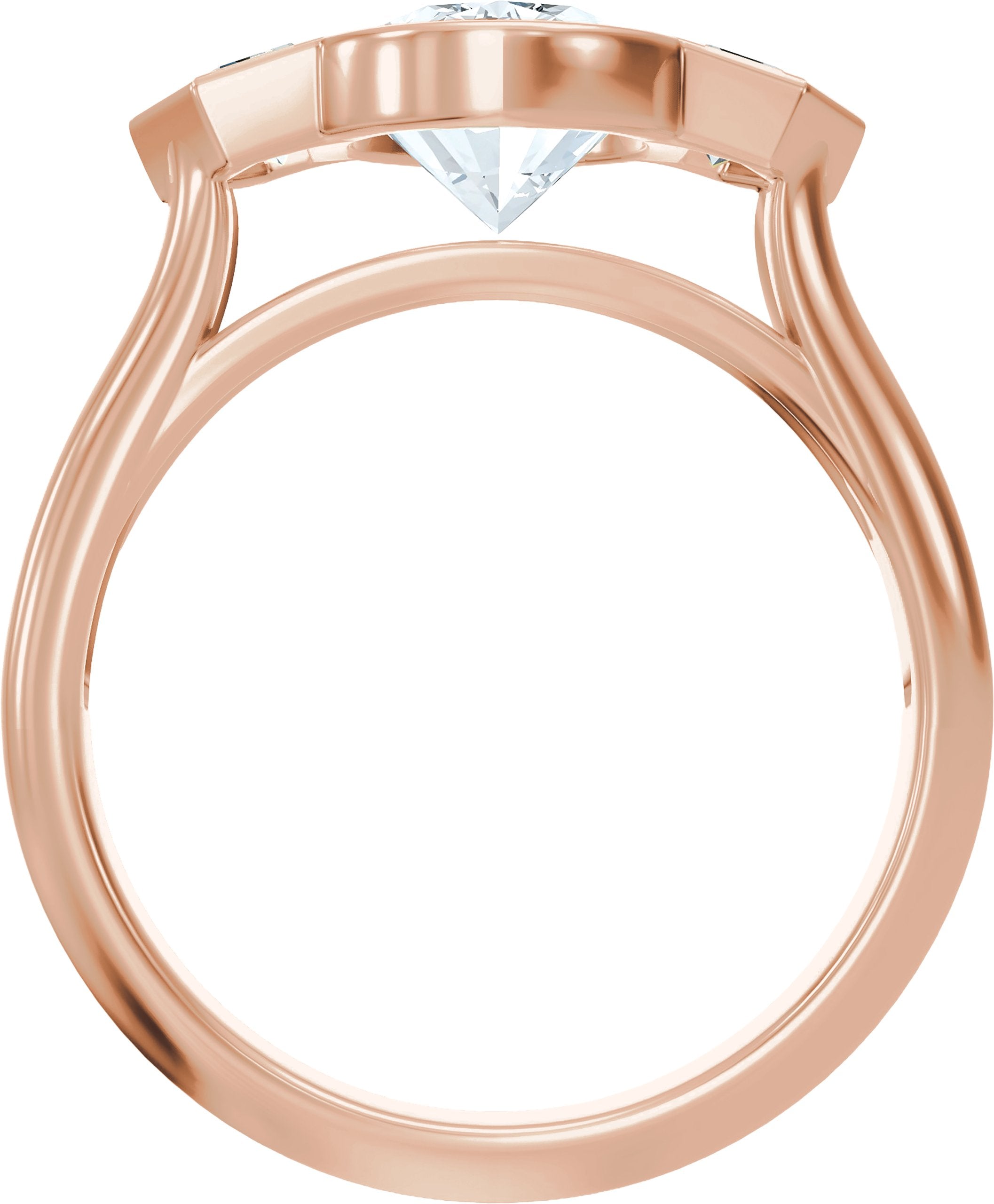 3-Stone Lab-Grown Diamond Engagement Ring