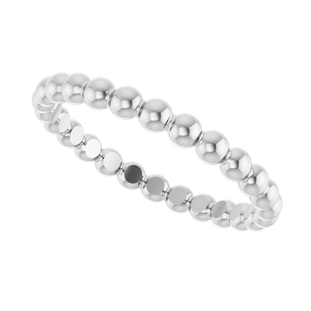 Beaded stackable ring