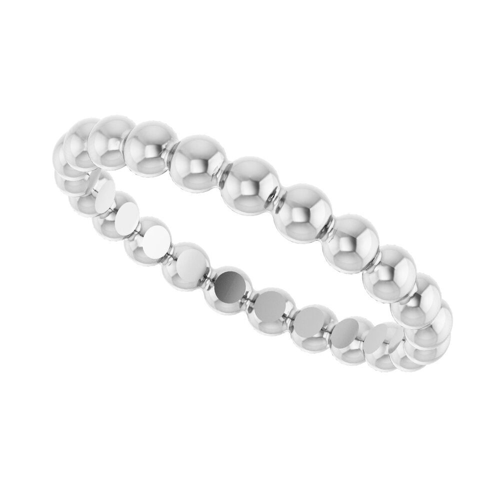 Beaded stackable ring