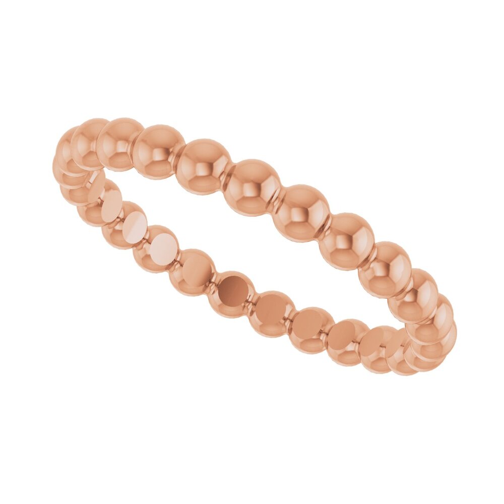 Beaded stackable ring