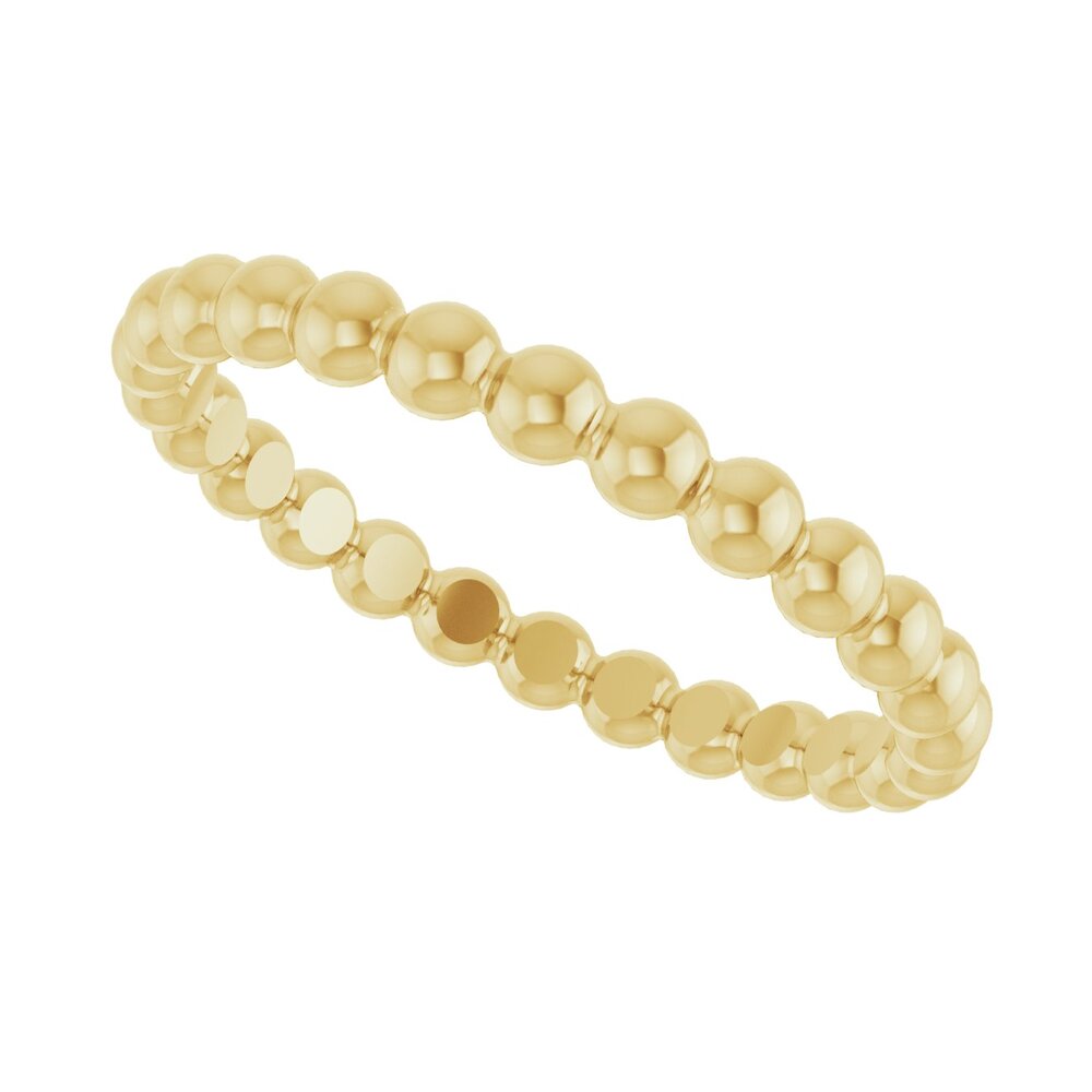 Beaded stackable ring