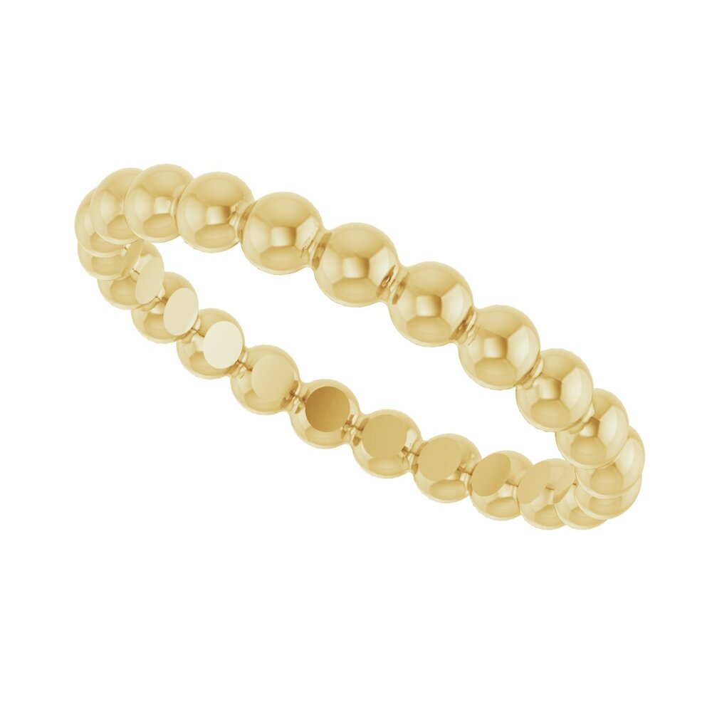 Beaded stackable ring