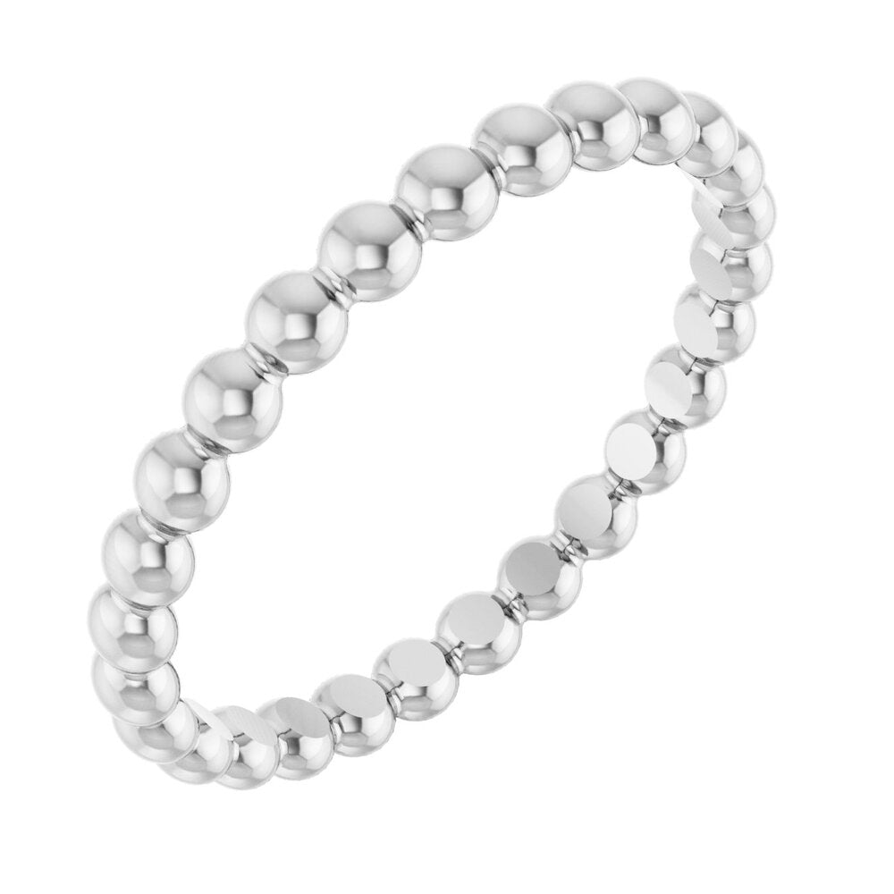 Beaded stackable ring