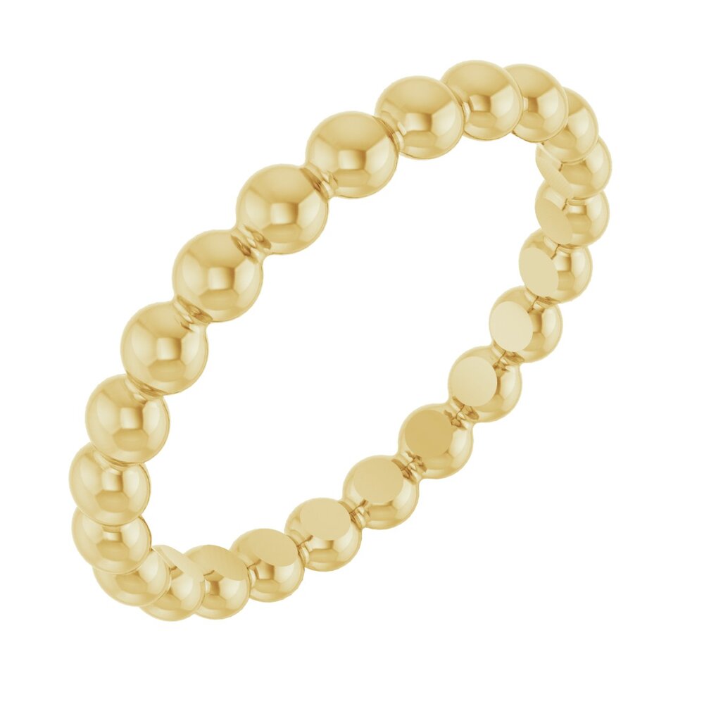 Beaded stackable ring