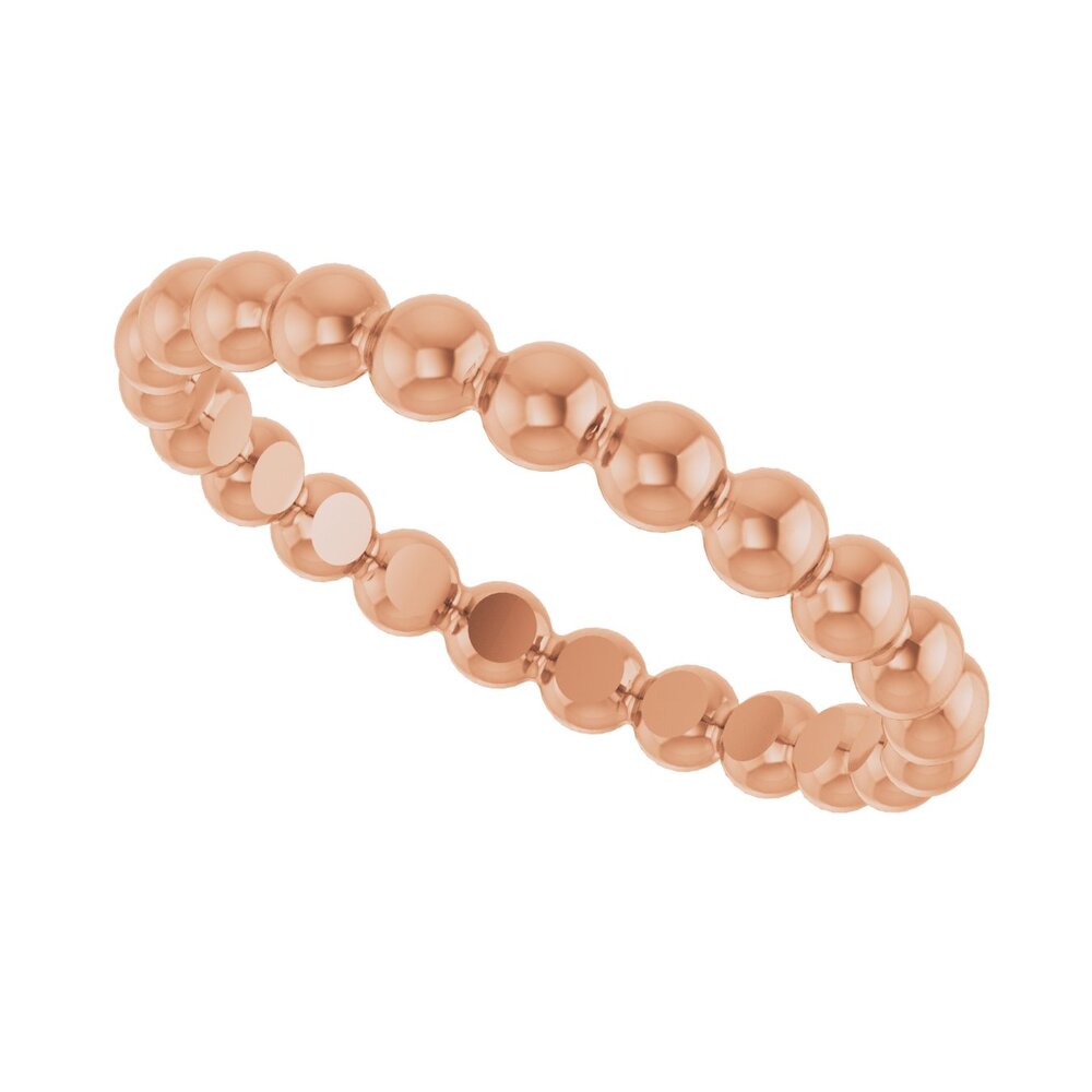 Beaded stackable ring