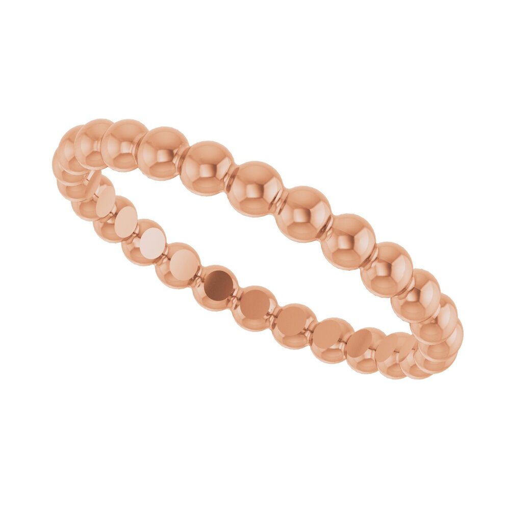 Beaded stackable ring