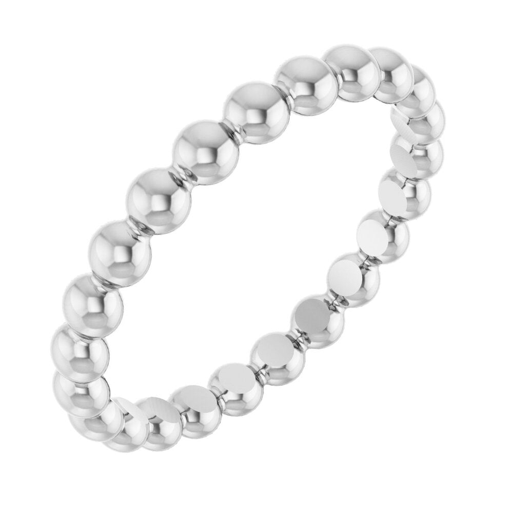 Beaded stackable ring