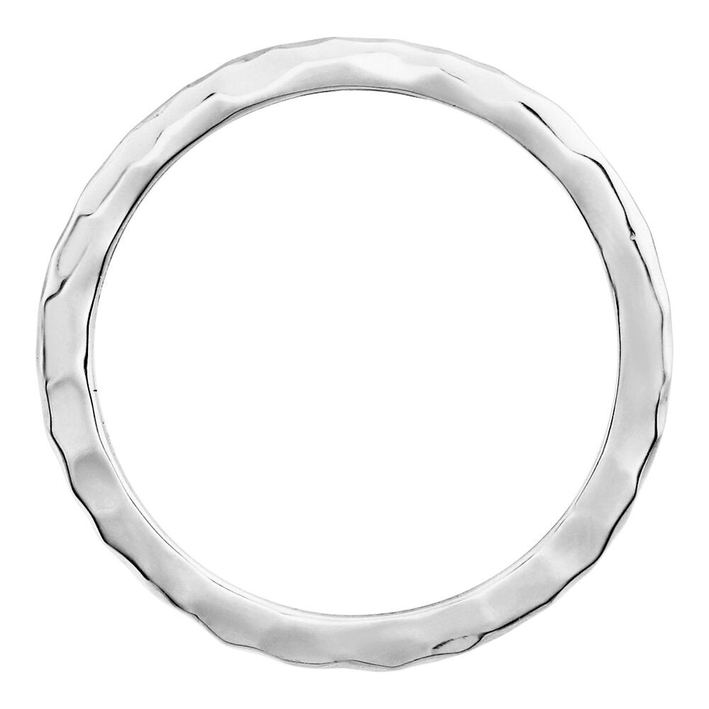 Hammered stackable ring