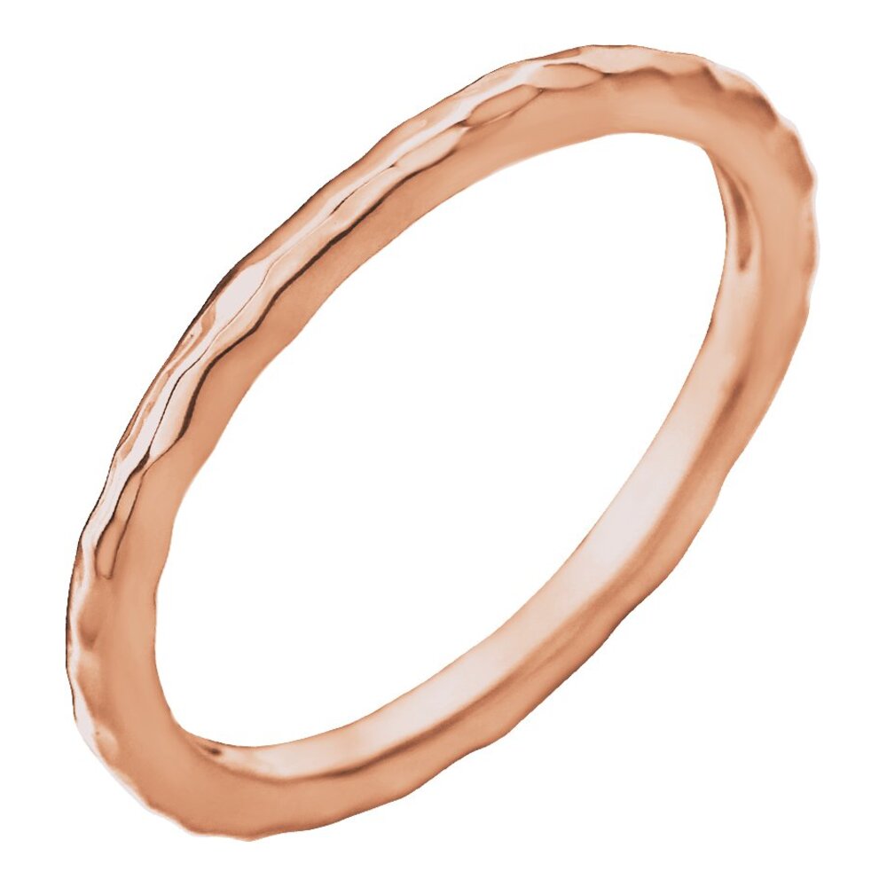 Hammered stackable ring