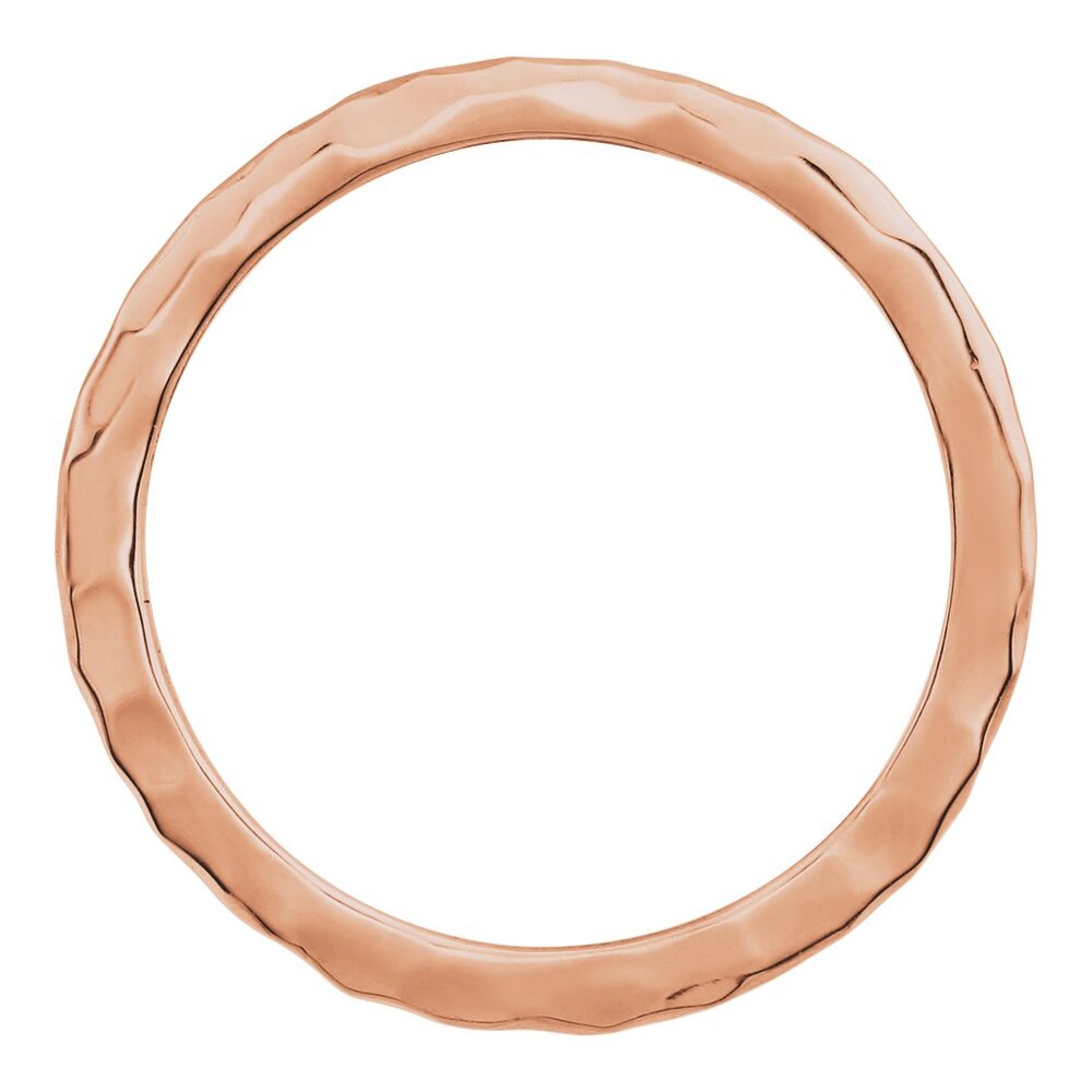 Hammered stackable ring