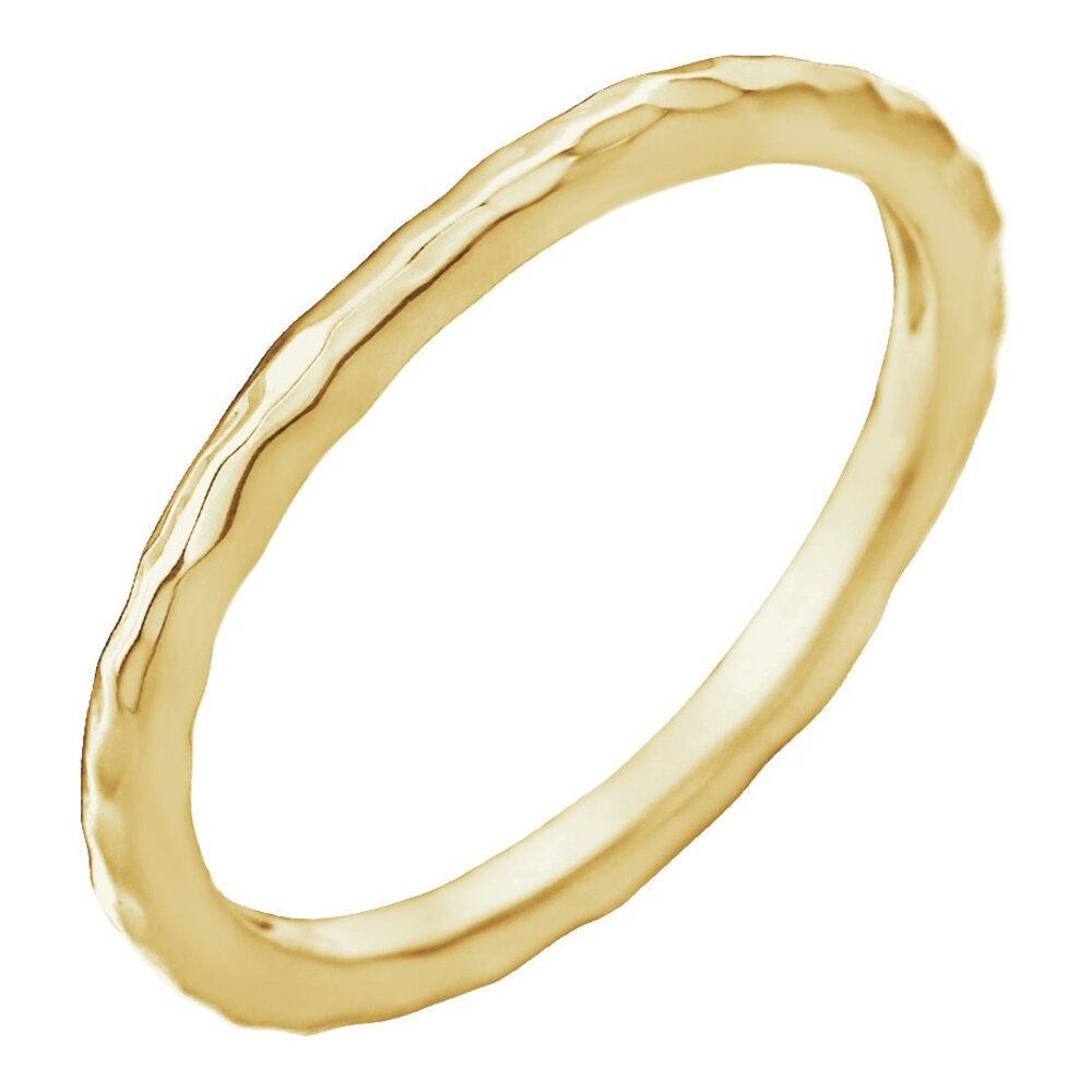 Hammered stackable ring