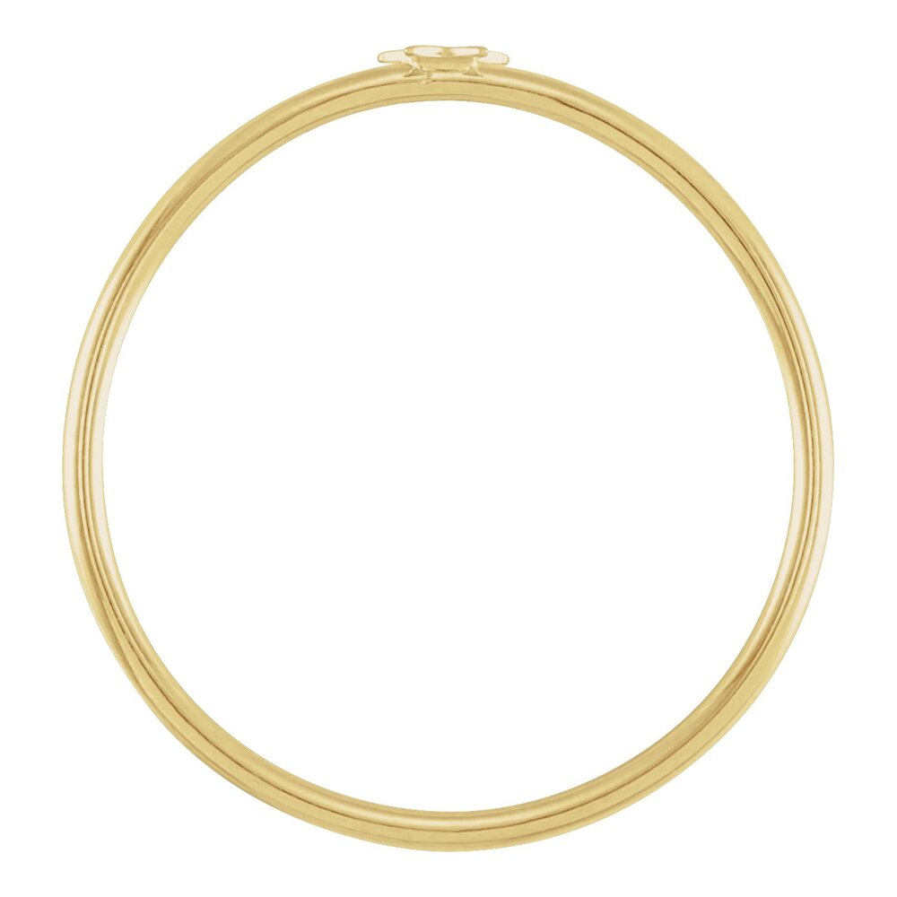 14K Yellow Gold stackable star ring