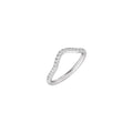 Claw-Prong Three-Stone Engagement Ring or Band - 14K White Gold Oval Lab-Grown Diamond