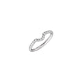 Claw-Prong Accented Engagement Ring - 14K White Gold Oval Lab-Grown Diamond