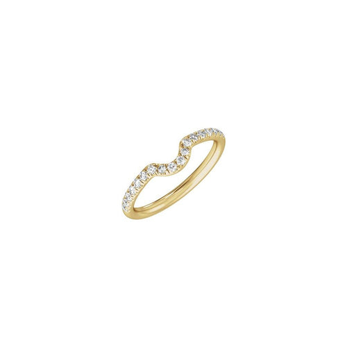 Claw-Prong Accented Engagement Ring Matching Band