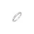 Bezel-Set Three-Stone Engagement Ring or Band - 14K White Gold Elongated Cushion