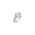 Bezel-Set Three-Stone Engagement Ring