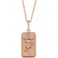 Dagger & Rose Necklace Pendant (Multiple Metal Options)