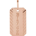 Engravable Patterned Dog Tag Pendant (Multiple Metal Options)