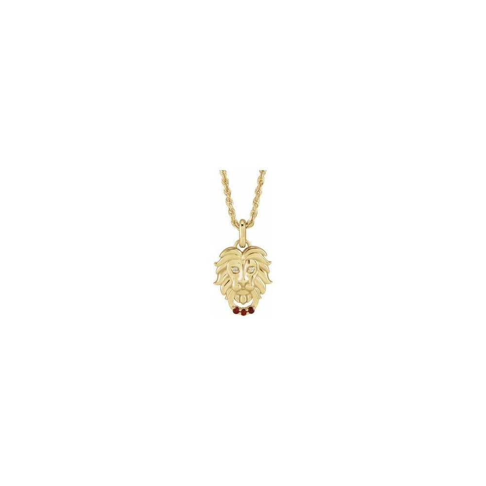 Accented Lion Necklace