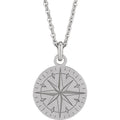 Compass Necklace Pendant (Multiple Metal Options)