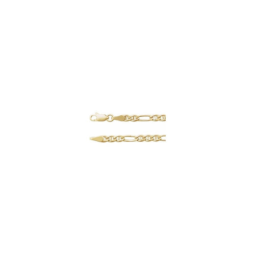 14K Yellow Gold 3.95 mm Hollow Anchor Chain